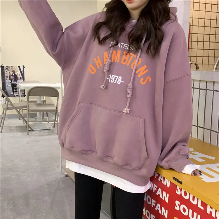 2026 Korean Style Hooded Sweatshirt Women Loose Fleece — feature 27