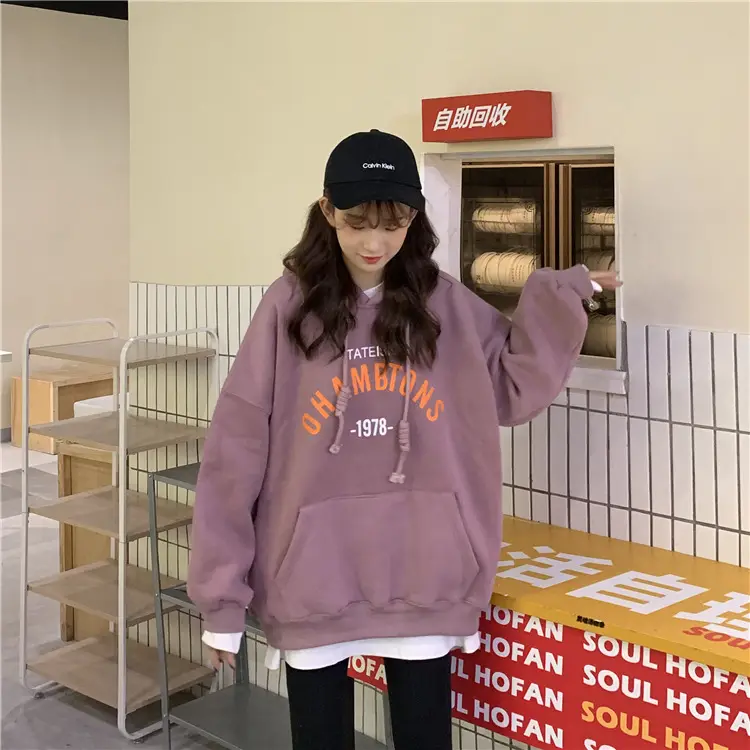 2026 Korean Style Hooded Sweatshirt Women Loose Fleece — feature 28