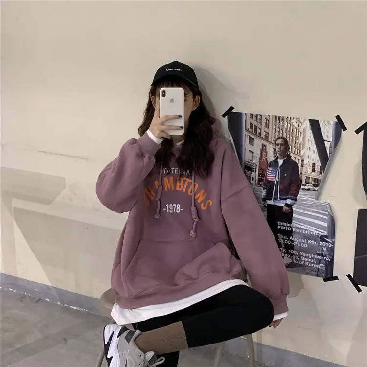 2026 Korean Style Hooded Sweatshirt Women Loose Fleece — feature 31