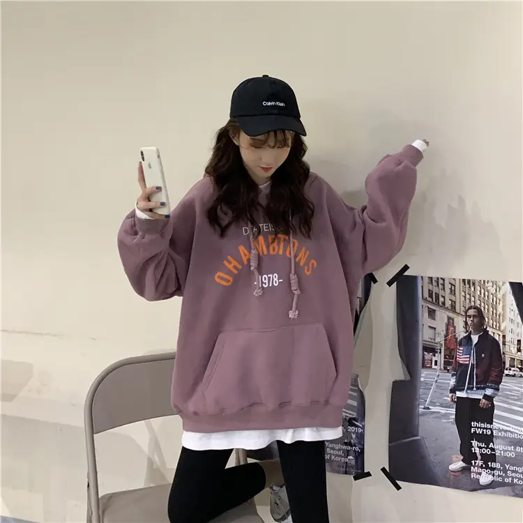 2026 Korean Style Hooded Sweatshirt Women Loose Fleece — feature 32