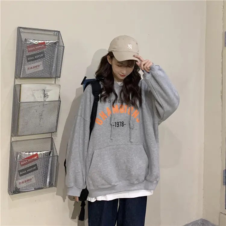 2026 Korean Style Hooded Sweatshirt Women Loose Fleece — feature 37