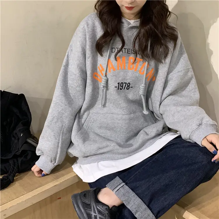 2026 Korean Style Hooded Sweatshirt Women Loose Fleece — feature 39