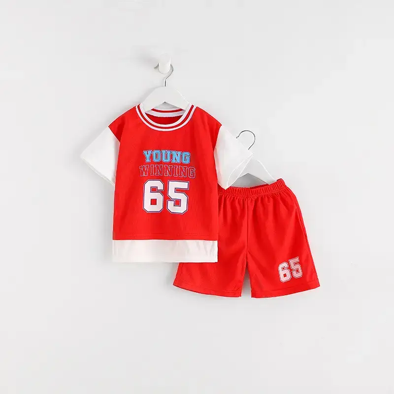 Young Boys Blue 65 Number Sportswear Set - Image 8