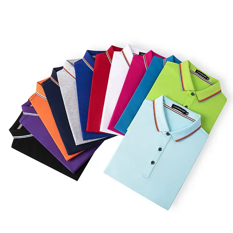 Men Navy Blue Polo Shirt with Orange Trim Free Print - Image 15