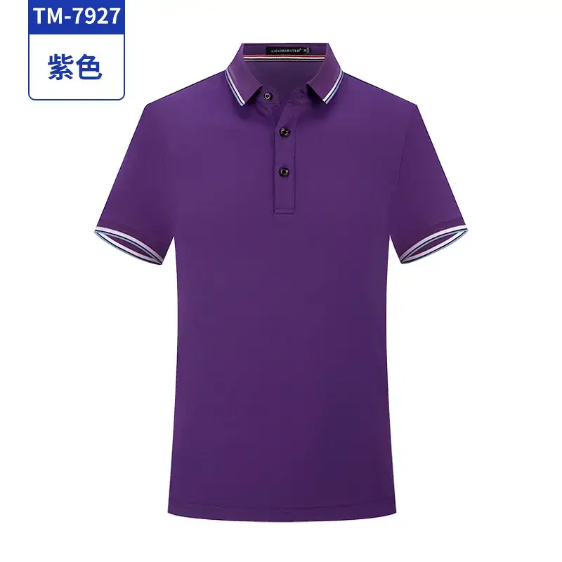 Men Navy Blue Polo Shirt with Orange Trim Free Print - Image 2