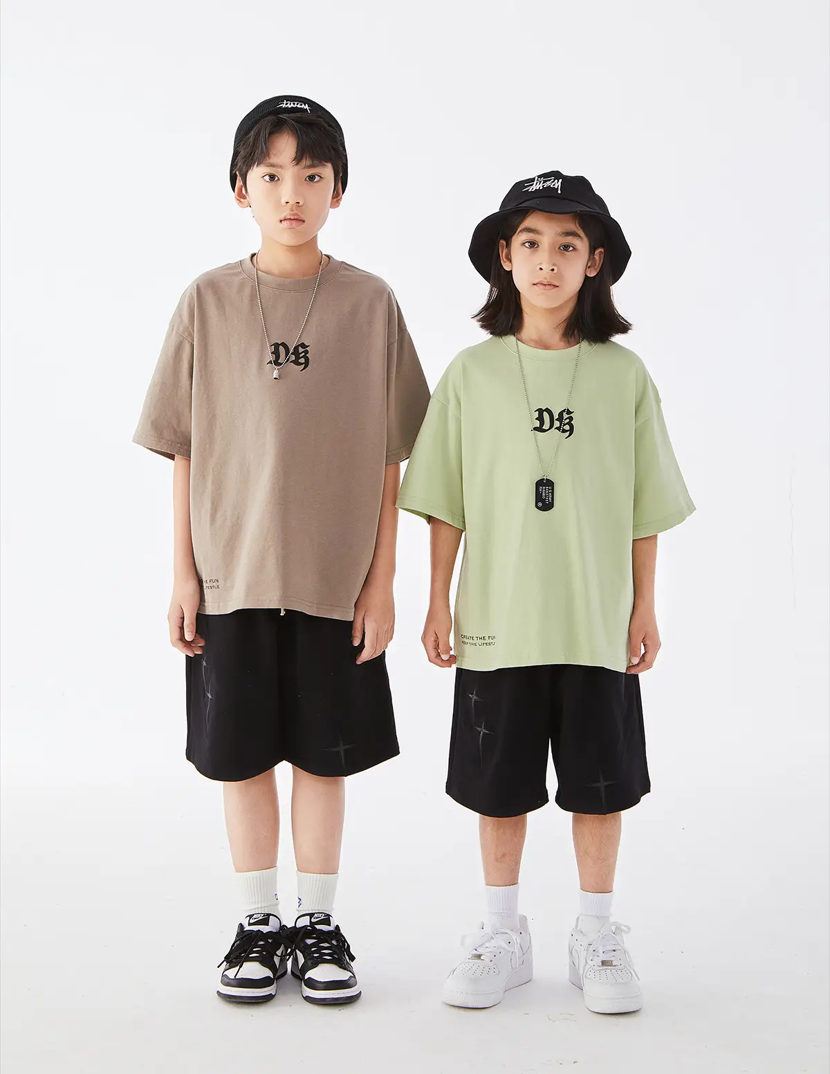 Kids DK Cotton T-Shirt Light Green Medium Large — feature 11