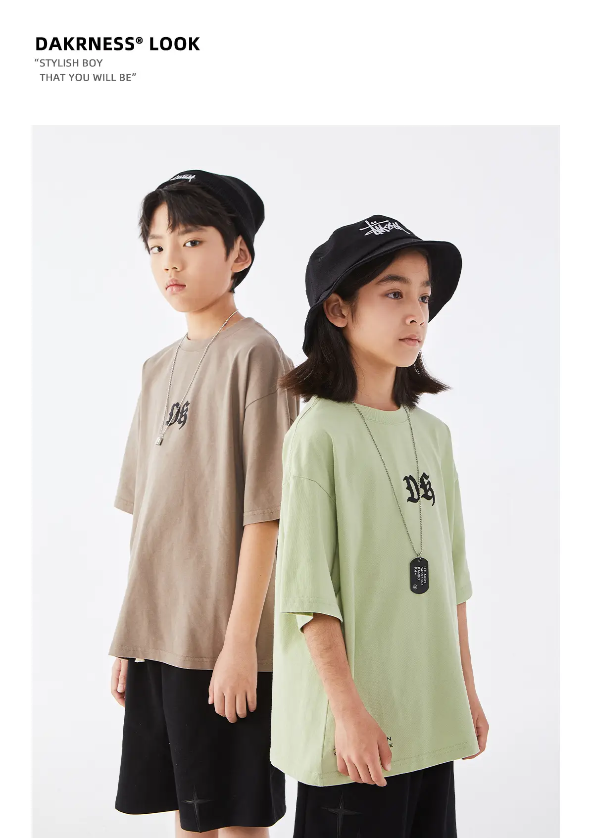 Kids DK Cotton T-Shirt Light Green Medium Large — feature 12
