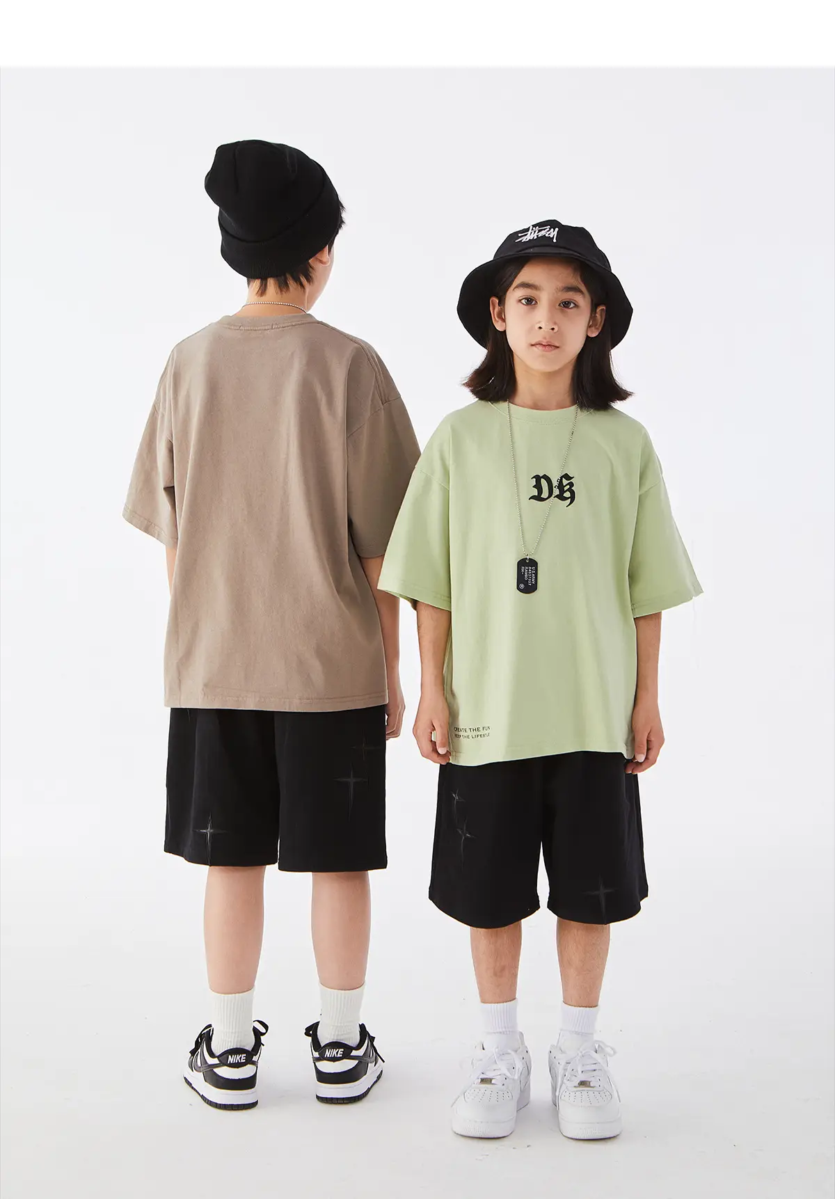 Kids DK Cotton T-Shirt Light Green Medium Large — feature 13