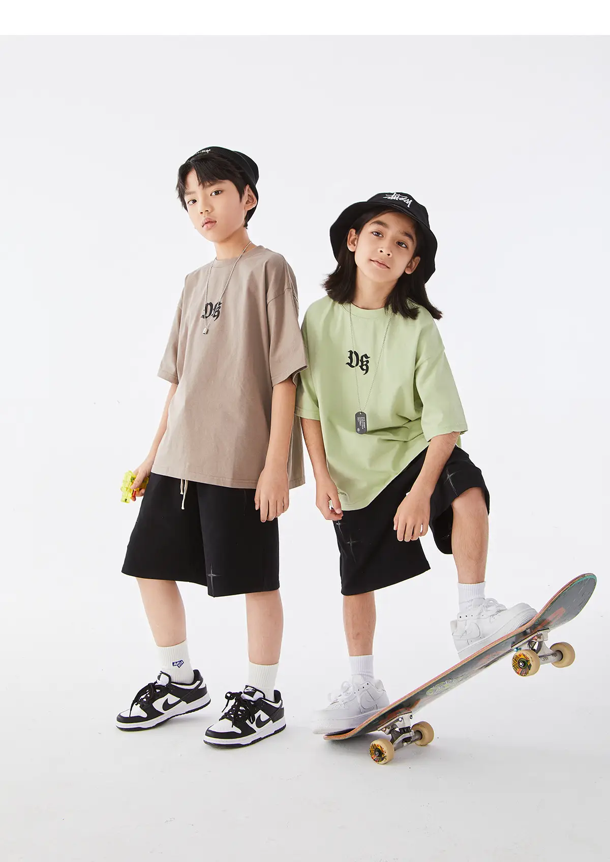 Kids DK Cotton T-Shirt Light Green Medium Large — feature 14
