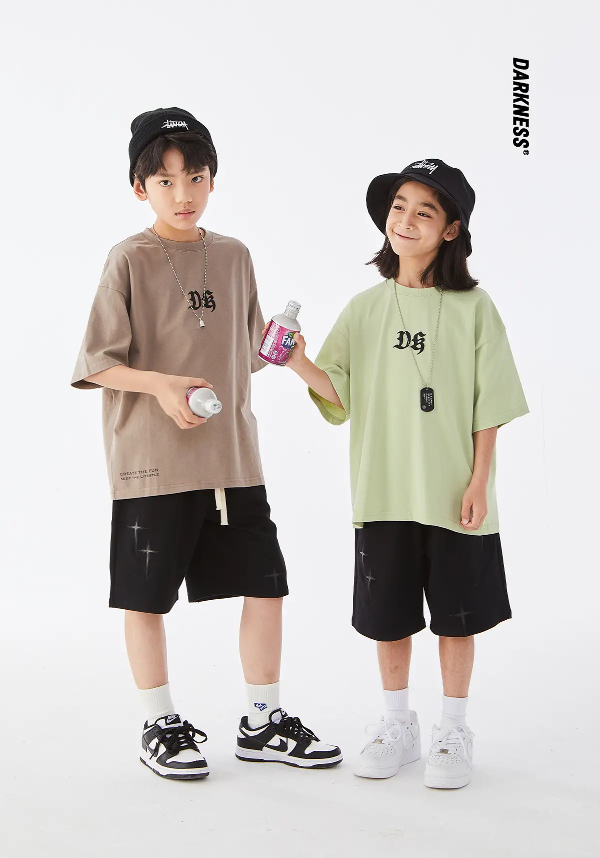 Kids DK Cotton T-Shirt Light Green Medium Large — feature 2