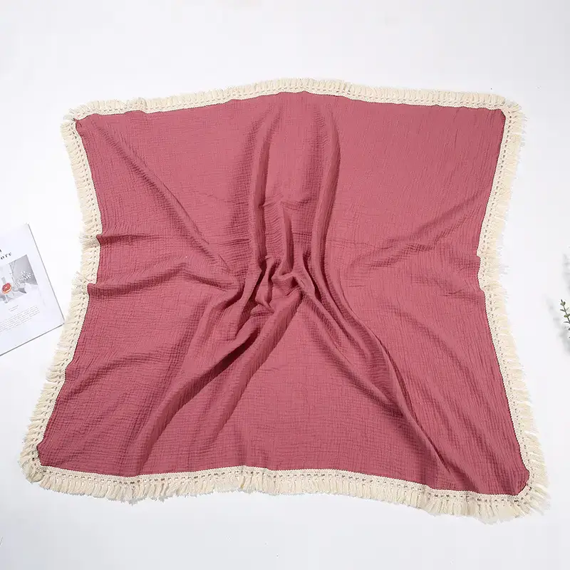 Cross-Border Baby Wrap Towel with Tassels - Image 3