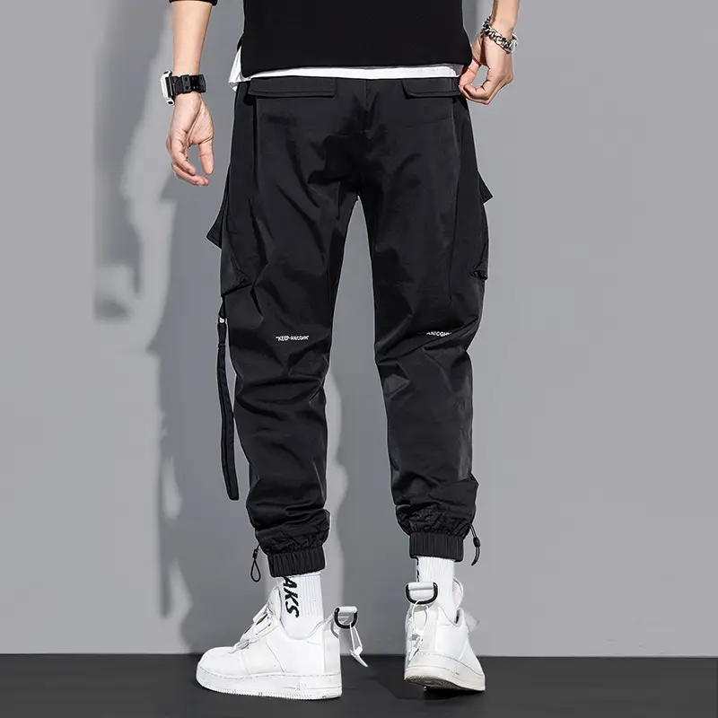 Men's Laser Reflective Cargo Pants Blue White