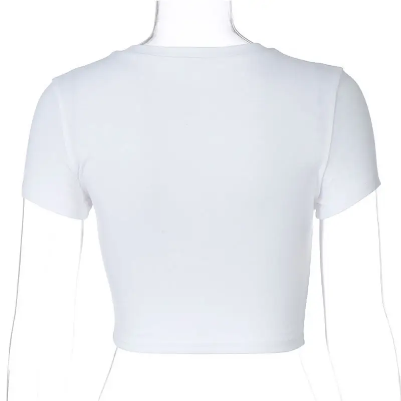 Women Cartoon Print Slim Fit T-Shirt White — feature 4