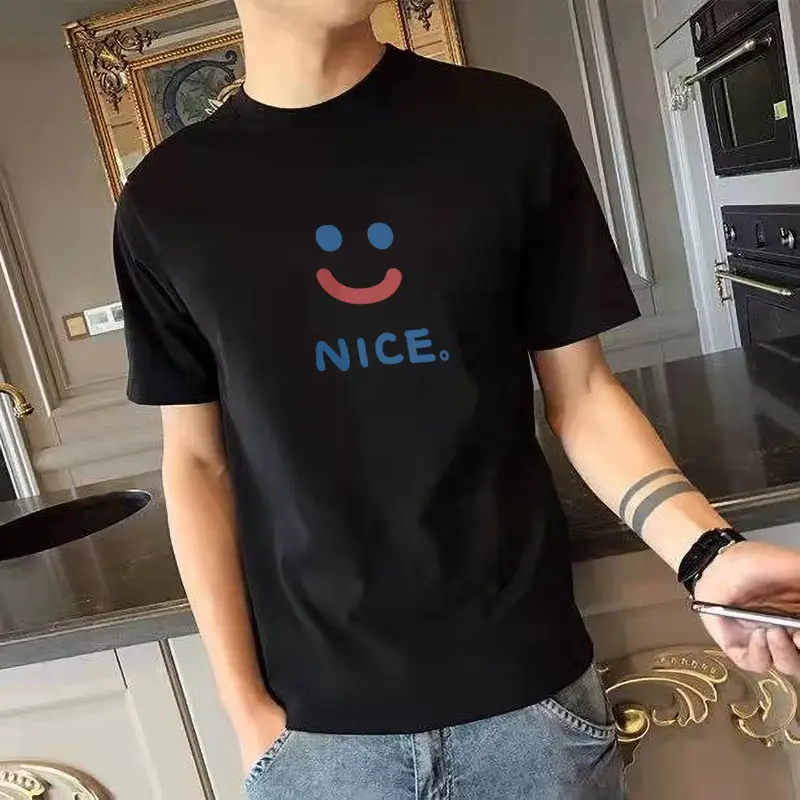 Korean Style Black T-shirt with "Ye S!" Print - Image 30