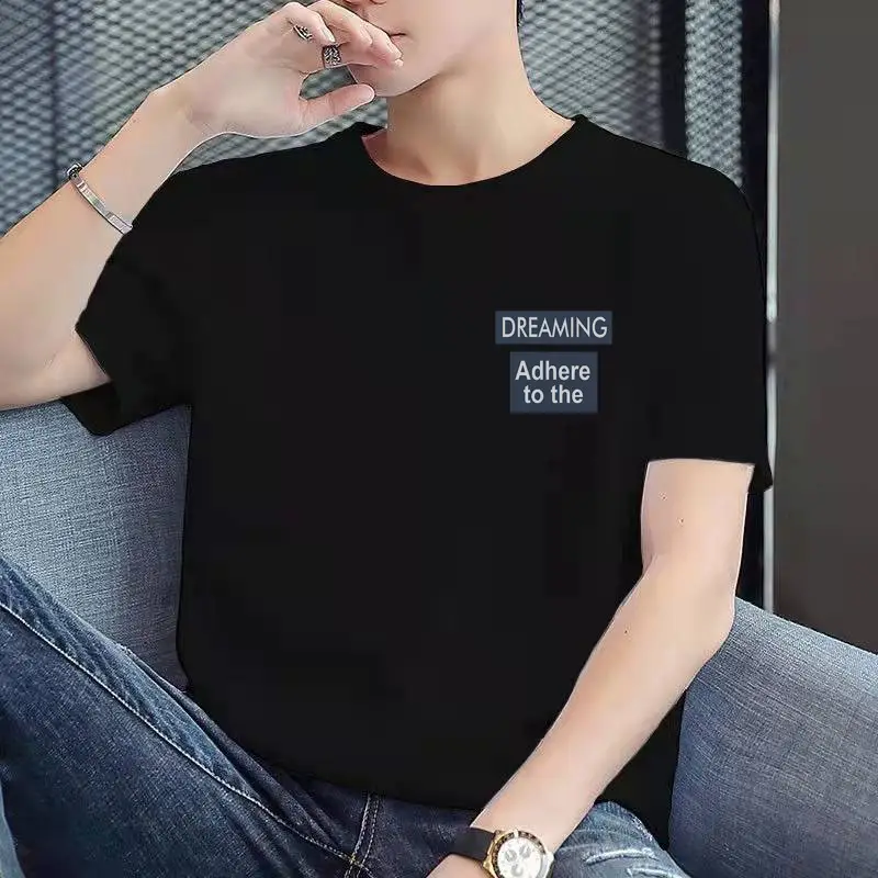 Korean Style Black T-shirt with "Ye S!" Print - Image 32
