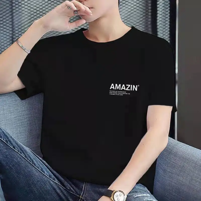 Korean Style Black T-shirt with "Ye S!" Print - Image 15
