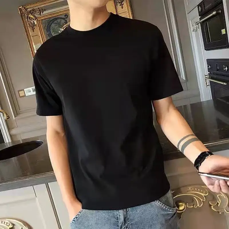 Korean Style Black T-shirt with "Ye S!" Print - Image 27