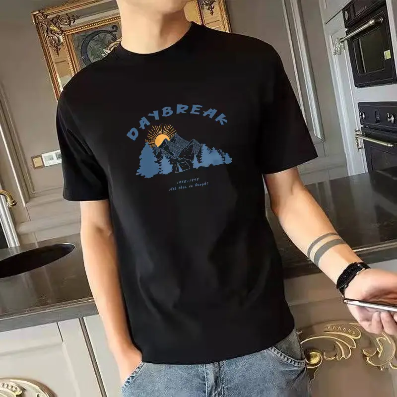 Korean Style Black T-shirt with "Ye S!" Print - Image 7