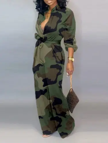 2021 Leopard Print Camo Jumpsuit for Women - Image 5
