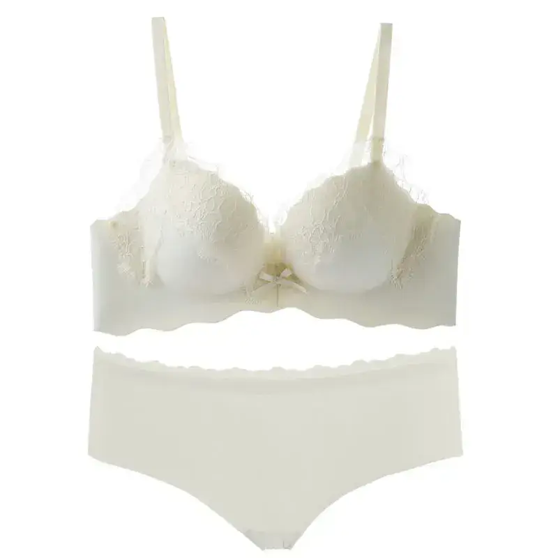 French Style Lace Underwear Women's Small Chest Push-up No Steel Ring One-piece - Image 10