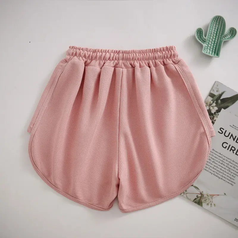 Women Waffle Knit Shorts 2025 Summer Loose Fit — feature 18