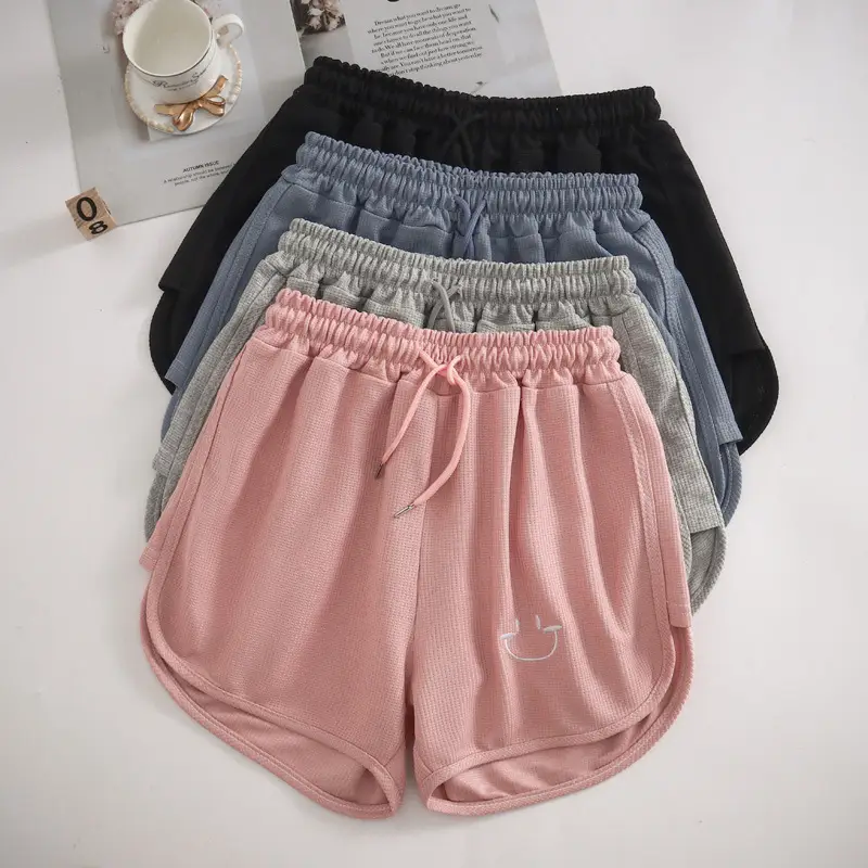 Women Waffle Knit Shorts 2025 Summer Loose Fit — feature 7