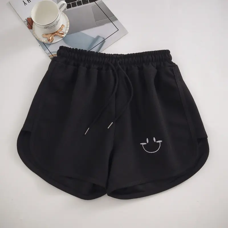 Women Waffle Knit Shorts 2025 Summer Loose Fit