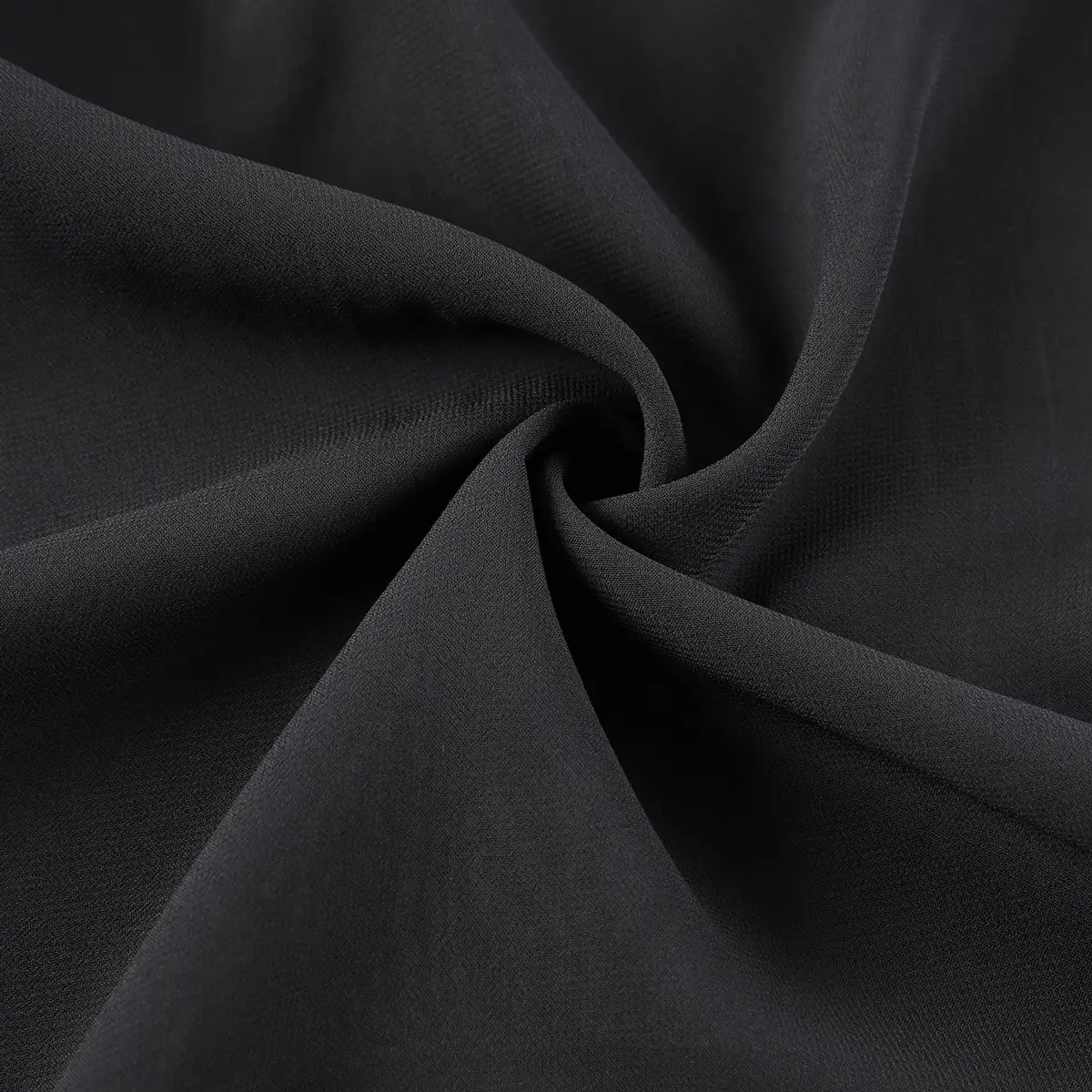 Black Chiffon Round Neck Dress with Beads & 7 Sleeves — feature 10