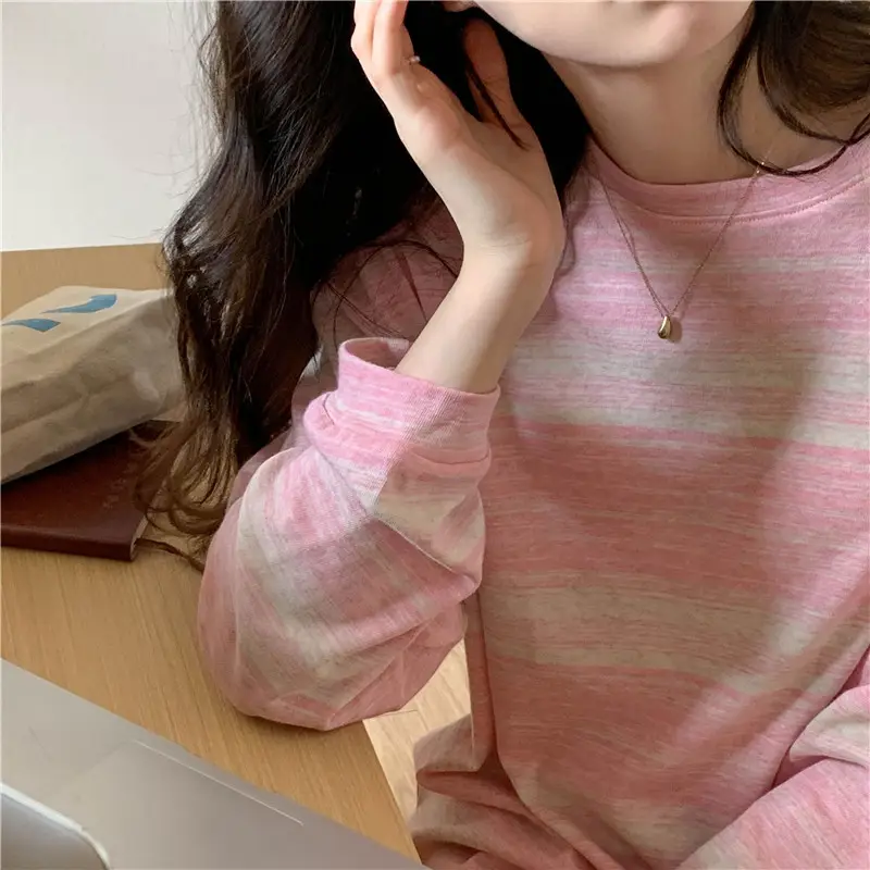 Women Striped Long Sleeve T-Shirt Autumn 2024 — feature 21