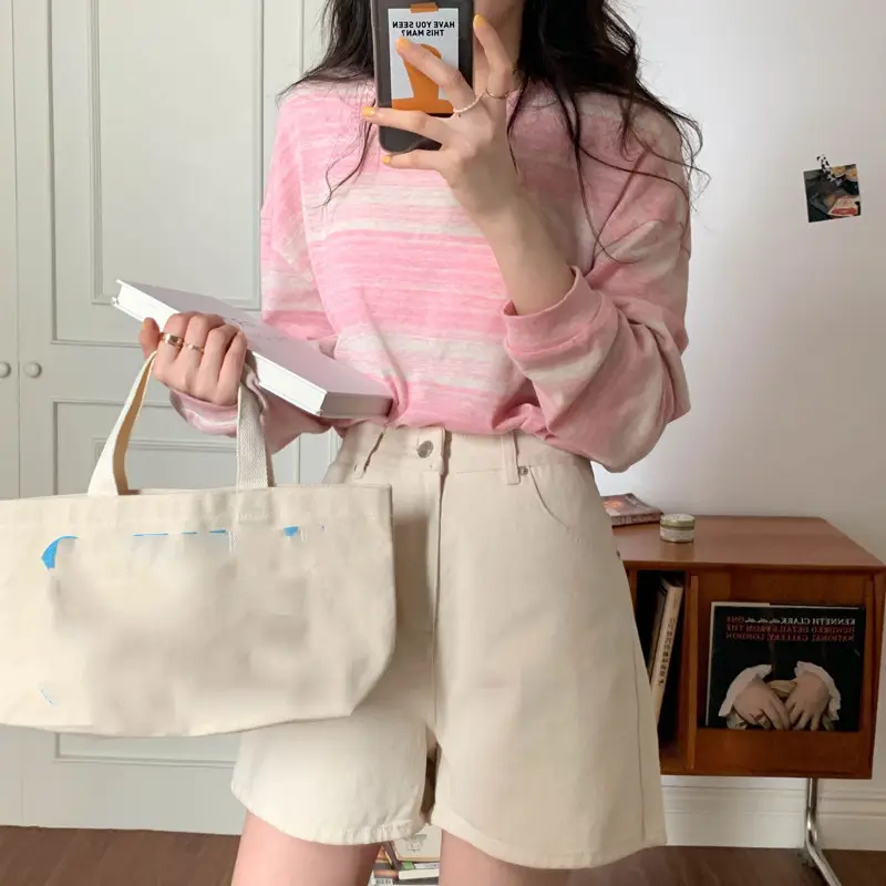 Women Striped Long Sleeve T-Shirt Autumn 2024 — feature 23