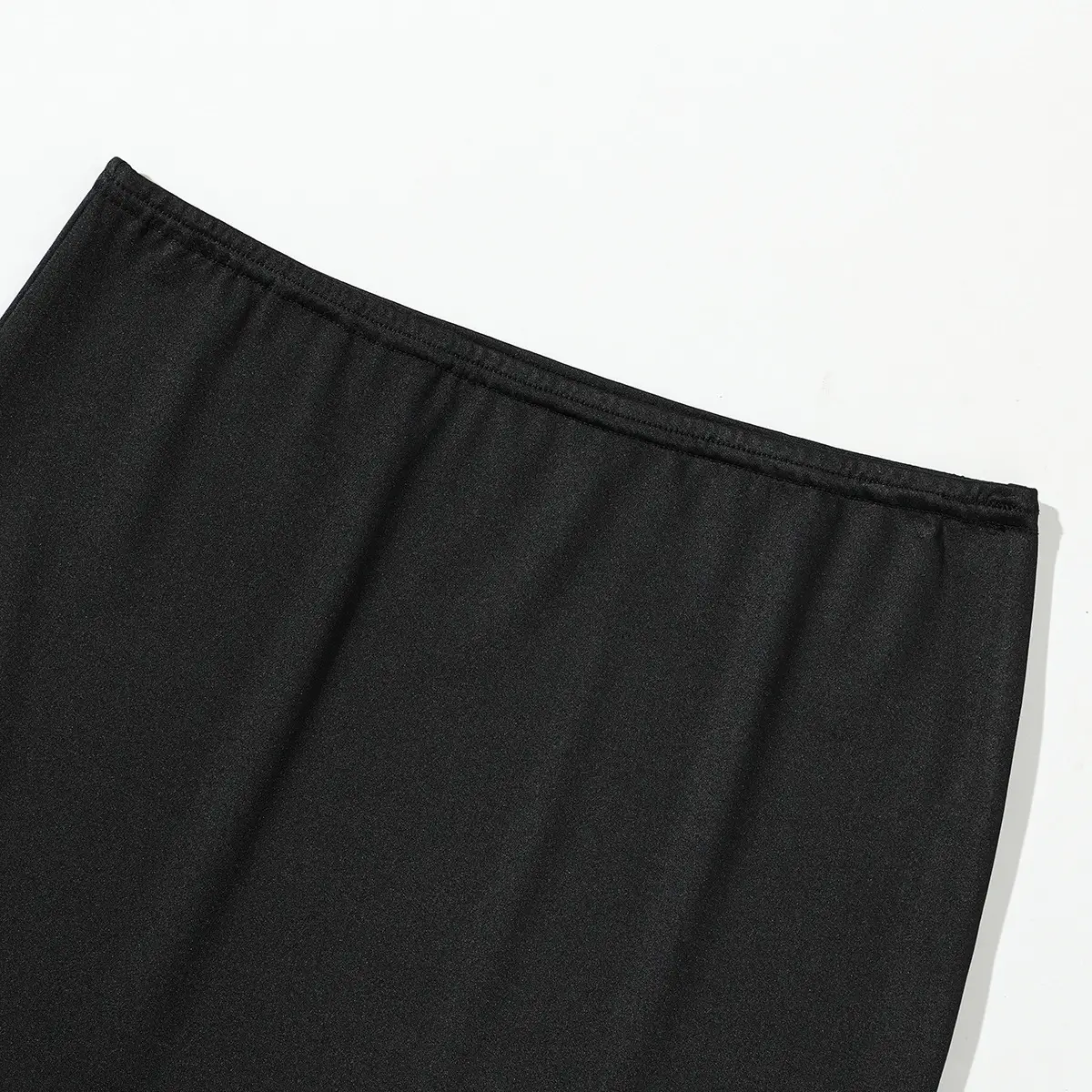 High Waist Elastic Black Slim Skirt for Women — feature 7
