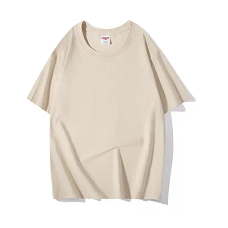 Men Cotton T-Shirt Red Loose Crewneck Short Sleeve - Image 11