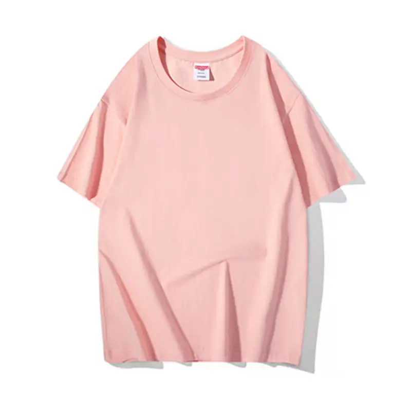 Men Cotton T-Shirt Red Loose Crewneck Short Sleeve - Image 8