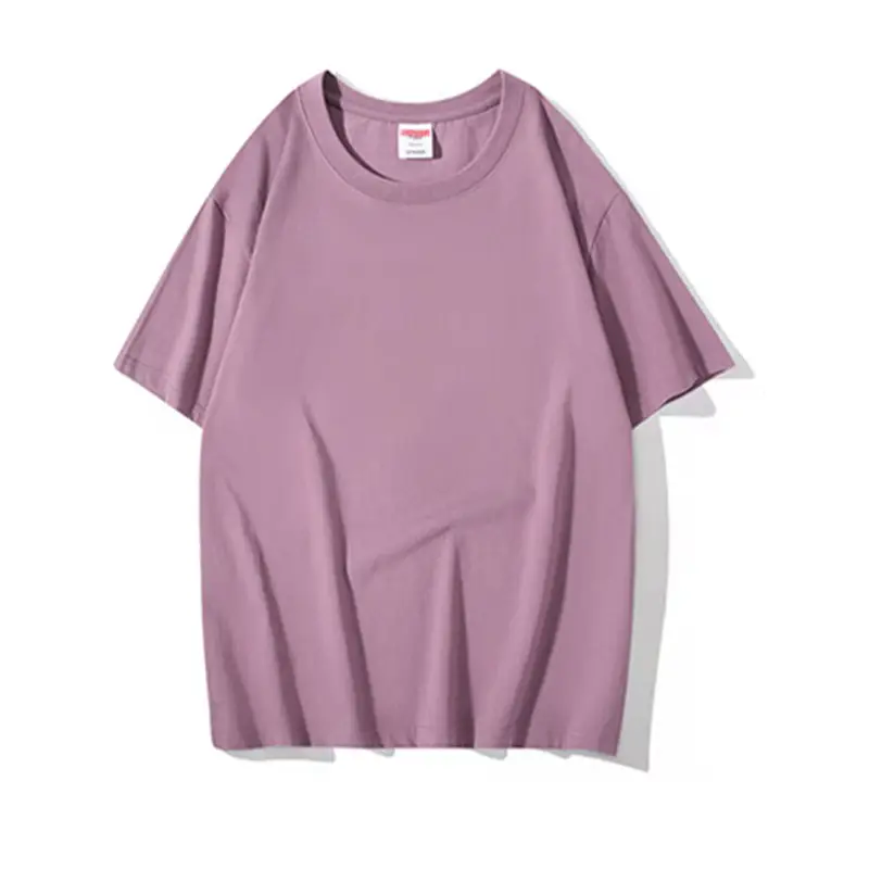 Men Cotton T-Shirt Red Loose Crewneck Short Sleeve - Image 9
