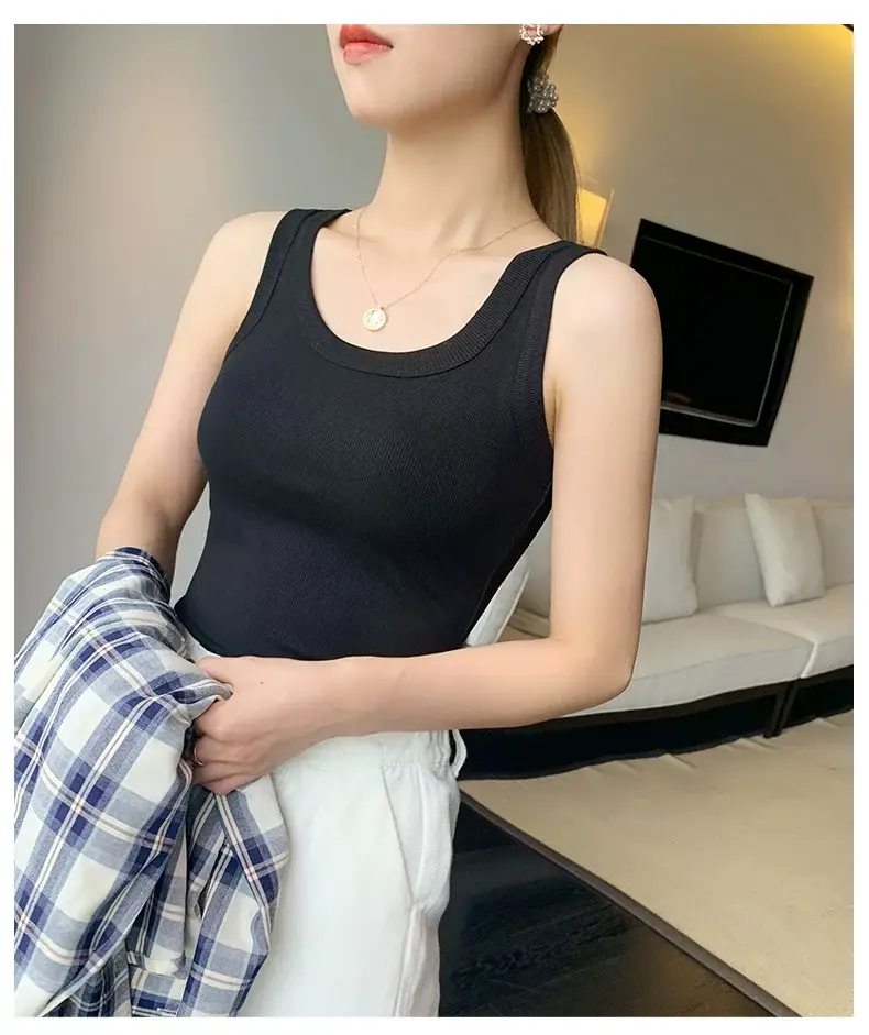 Women's Green Gradient Sleeveless Vest Top — feature 18