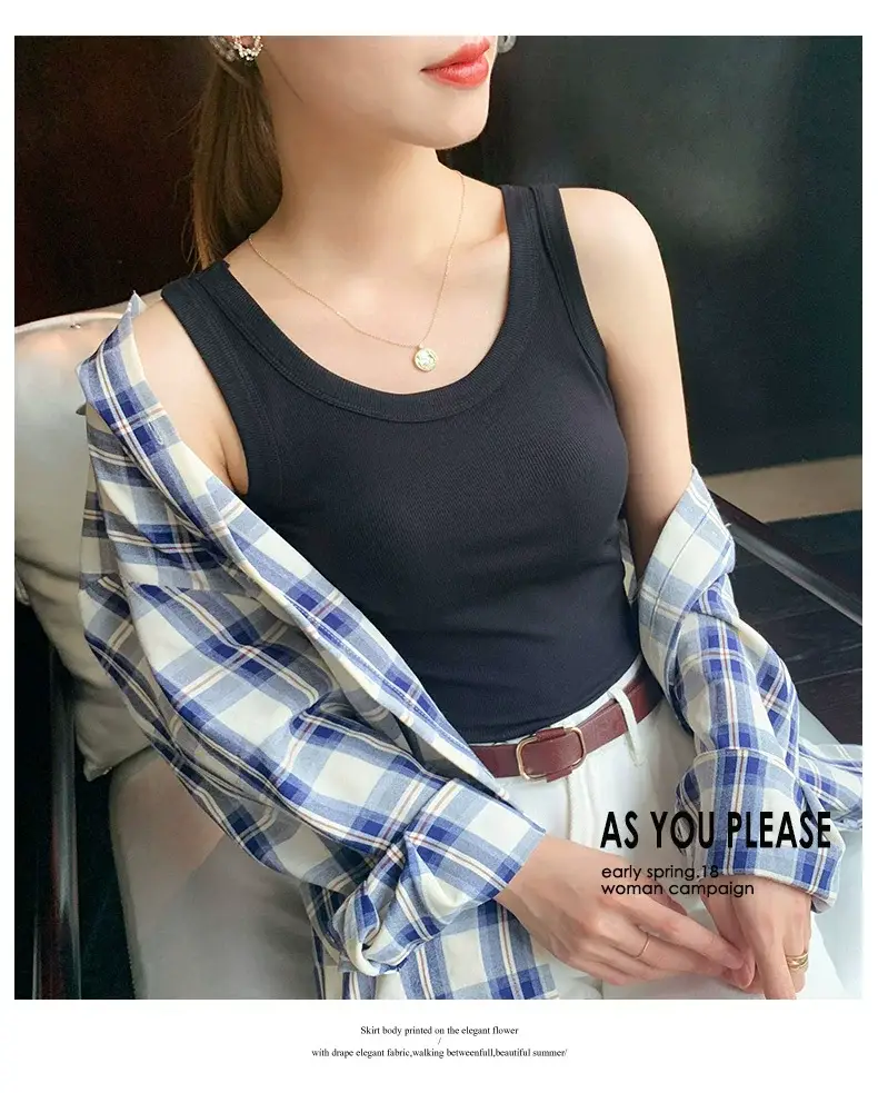 Women's Green Gradient Sleeveless Vest Top — feature 21