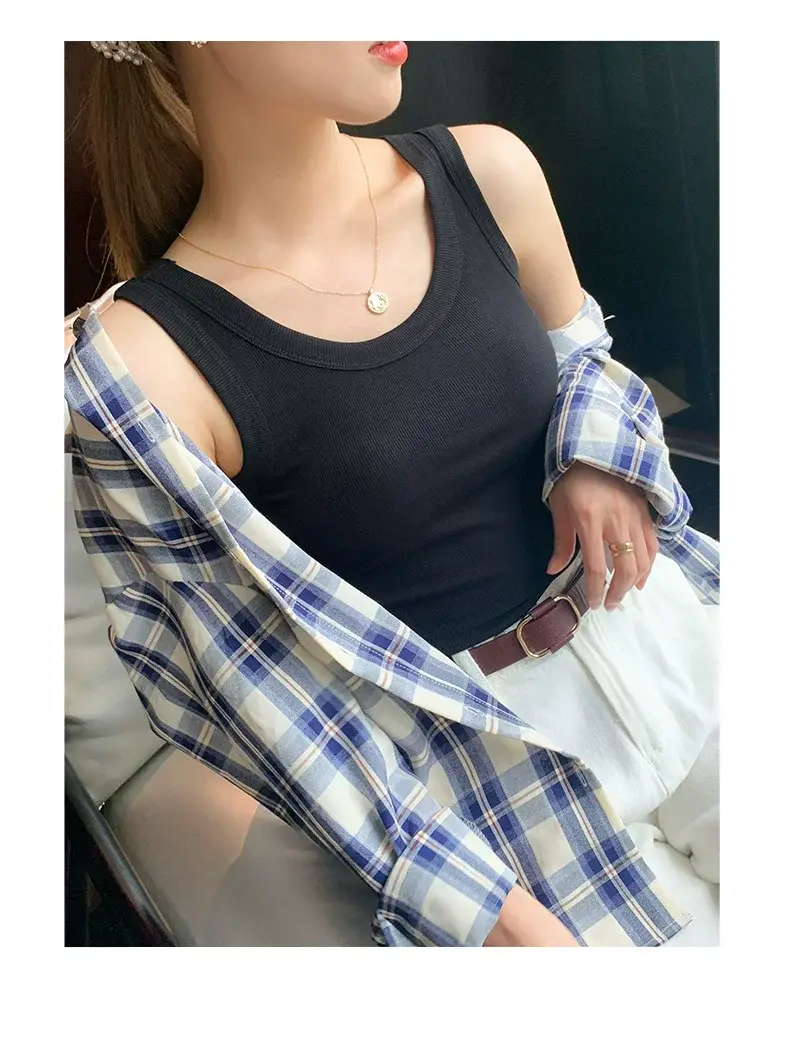 Women's Green Gradient Sleeveless Vest Top — feature 23
