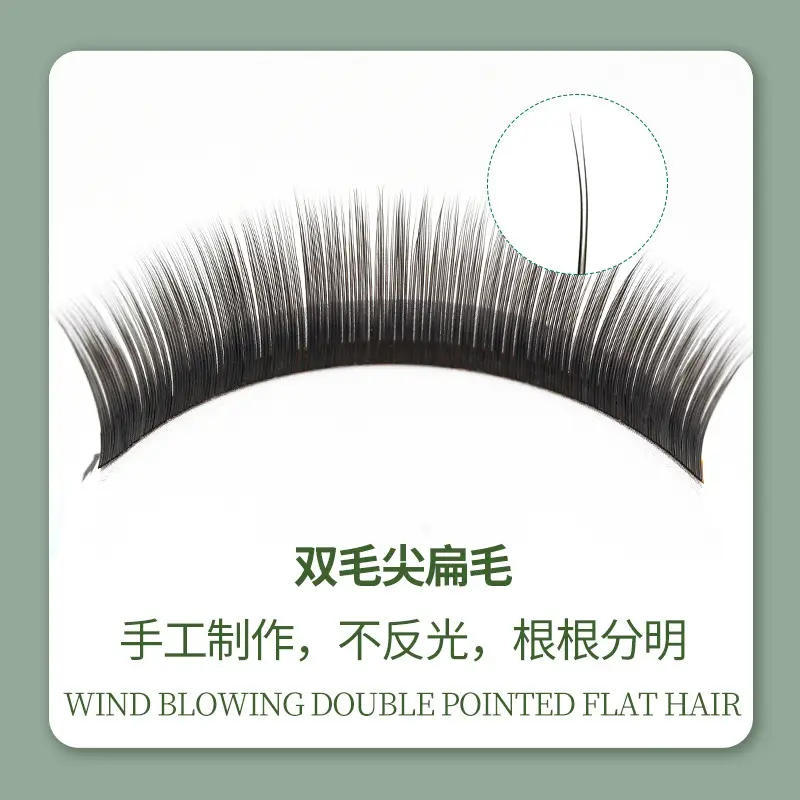 Wind Blowing Single Flat Matte Grafting Eyelash Gray - Image 3