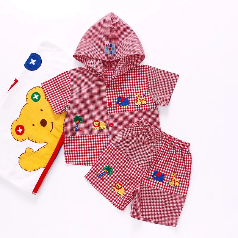 Japanese Style Cartoon Bear Shorts Suit for Kids One Piece - Image 6