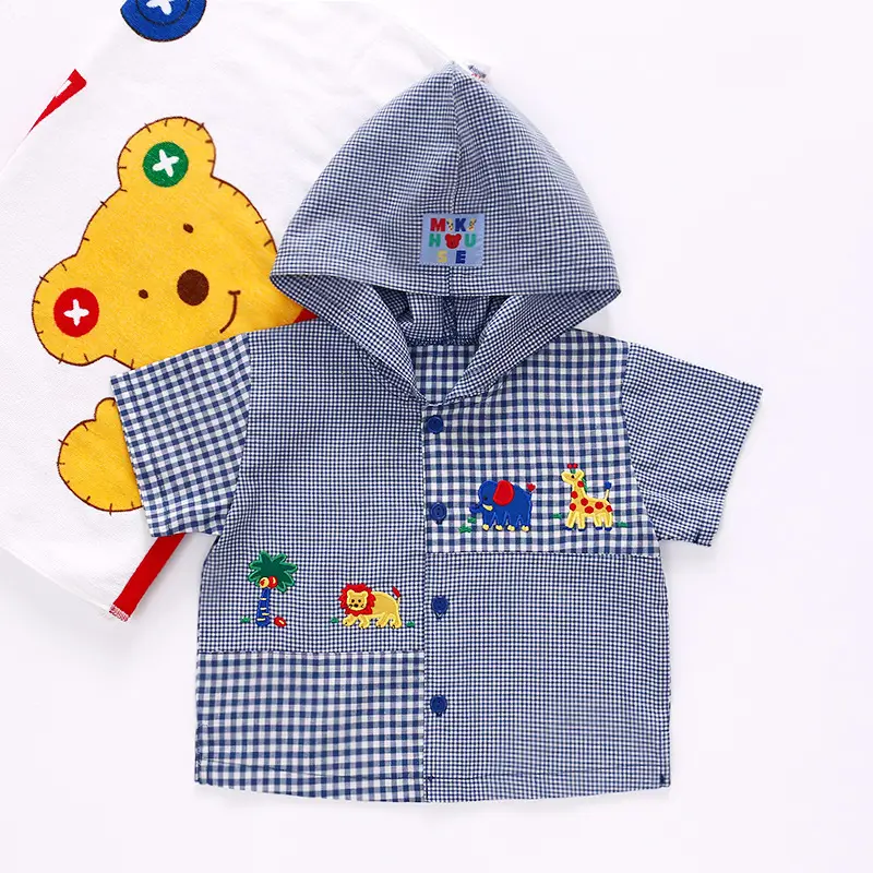Japanese Style Cartoon Bear Shorts Suit for Kids One Piece - Image 2