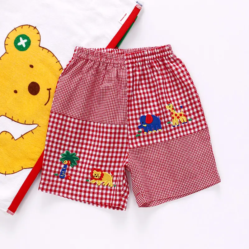 Japanese Style Cartoon Bear Shorts Suit for Kids One Piece - Image 3