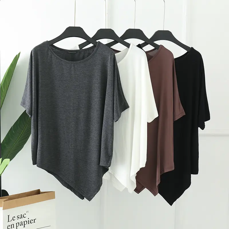 Women Black Loose Fit T-Shirt Medium Size - Image 5