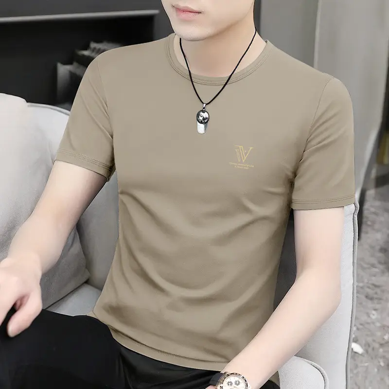 Men's Black Short Sleeve T-Shirt with Logo - Image 4