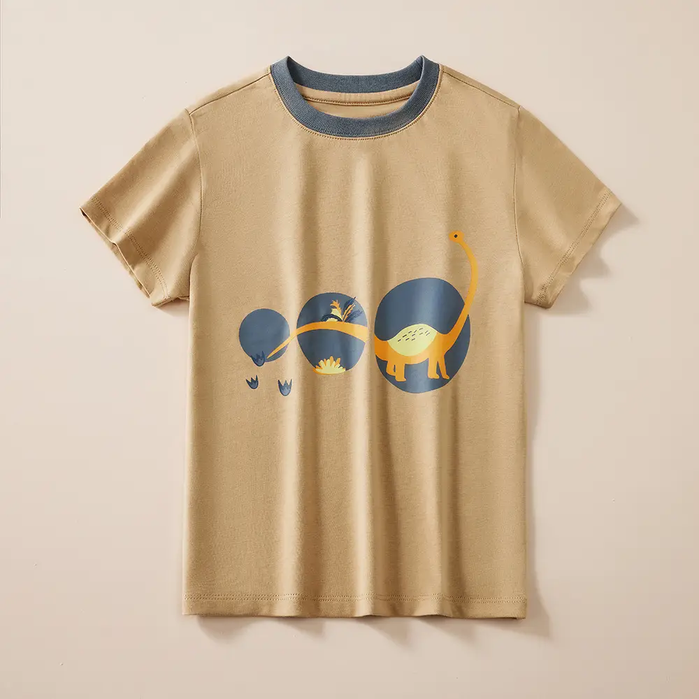 Boys Korean Printed T-Shirt Pure Cotton Short Sleeve - Image 4
