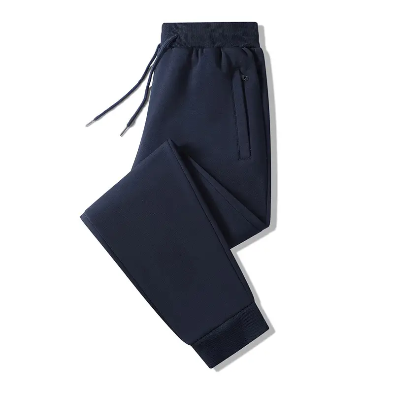 Spring and Autumn Solid Color Cotton Sweatpants for Men, Casual Pants, Plus Size Loose Straight-Leg Jogger Pants