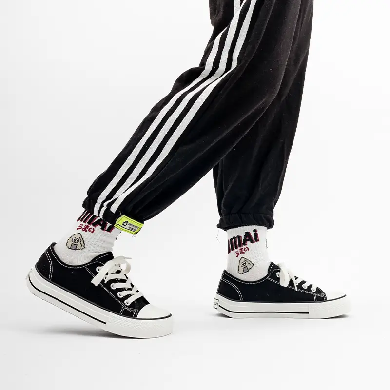 Women's Black Canvas Sneakers White Sole 2026 - Image 5