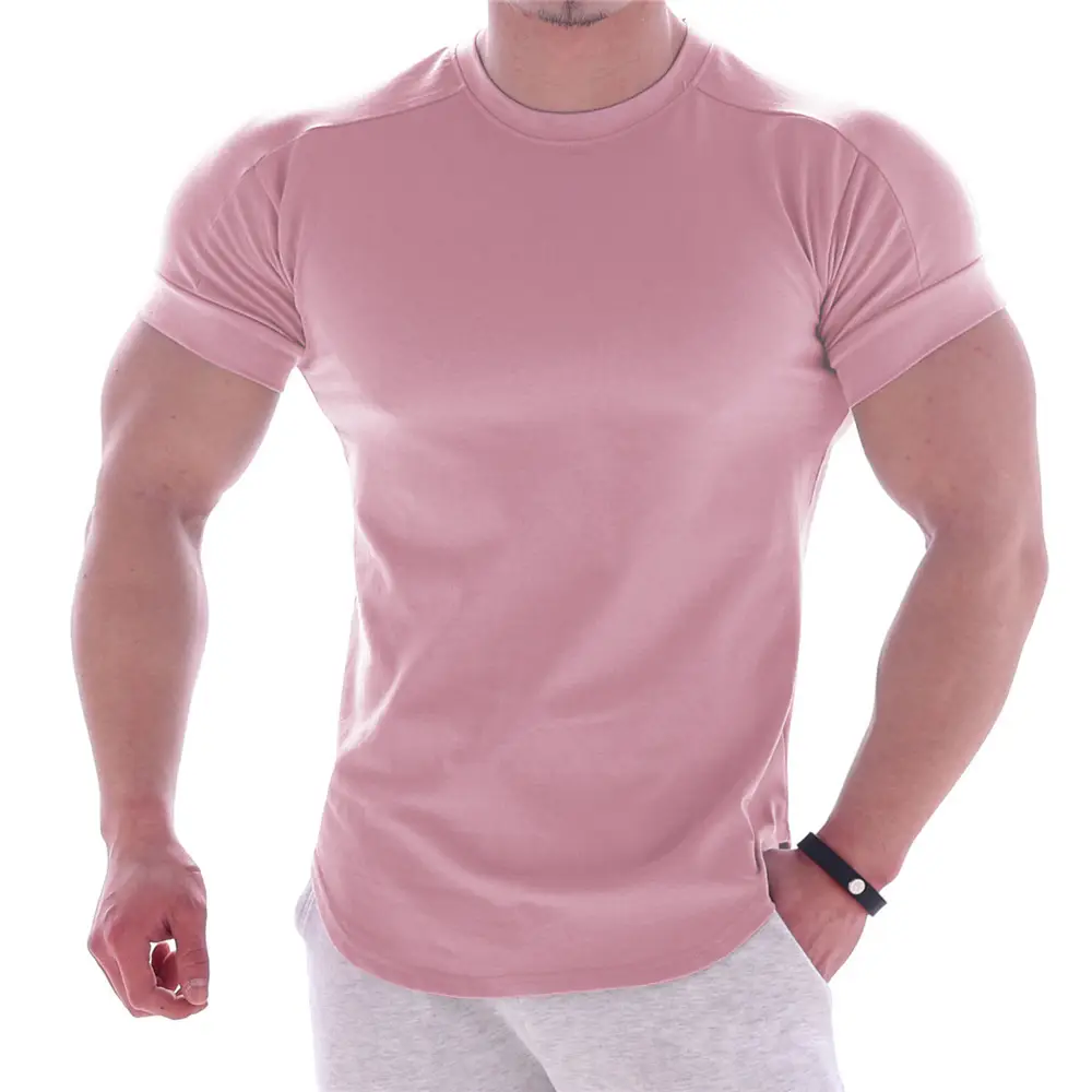Men's Yellow Stretch T-Shirt Summer Sports Running - Image 3