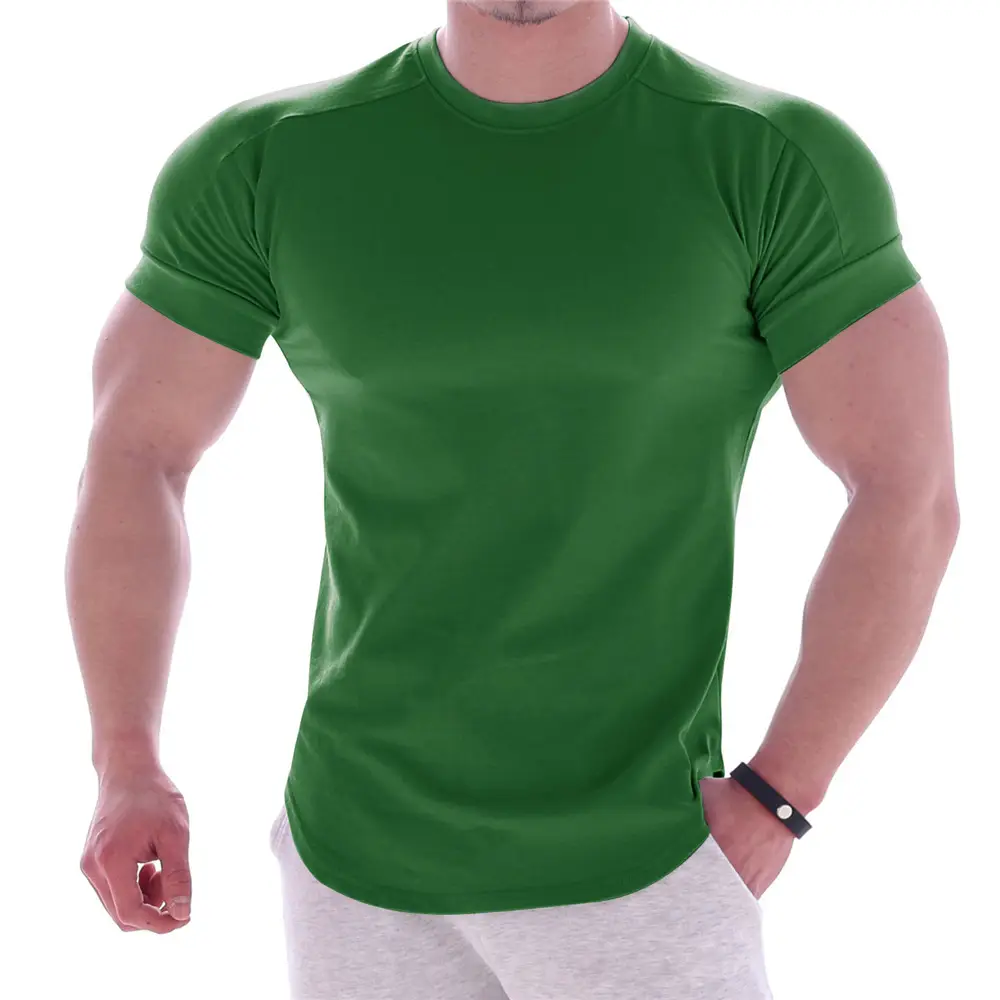 Men's Yellow Stretch T-Shirt Summer Sports Running - Image 5