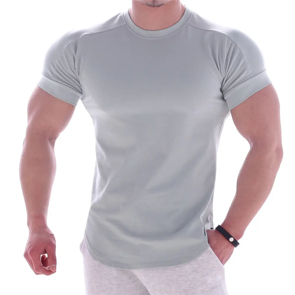 Men's Yellow Stretch T-Shirt Summer Sports Running - Image 8