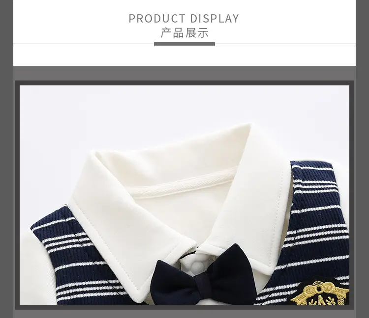 Baby Striped Jumpsuit Set for Boys Spring Autumn — feature 7